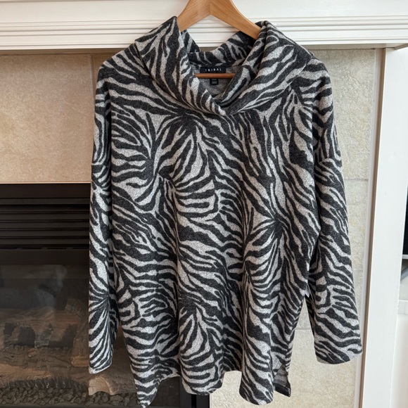 TRIBAL Cowl Neck Top NWT - Picture 2 of 8